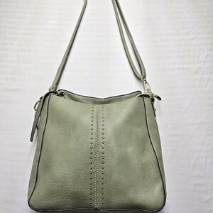Montana West Select Green Shoulder Bag Crossbody Tote Handbag Purse Pre-Owned